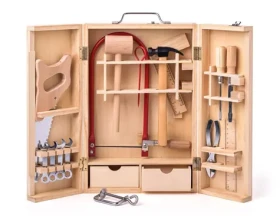 Woody Kovové náradie v drevenom boxe - veľké