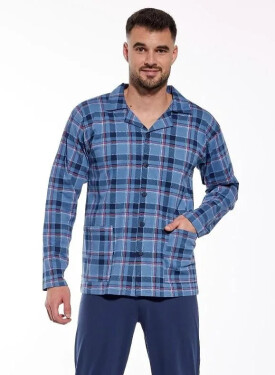 Cornette pyžamo 114/68 M-2XL pánske pyžamo na zips džínovina XXL