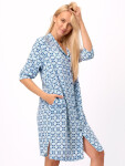 Košeľa Key LND 721 B25 Viskóza 3/4 S-XL bez gombíkov modrá M