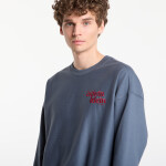 Mikina Calvin Klein Jeans Ls Premium Terry Graphic Crewneck Dark Slate M