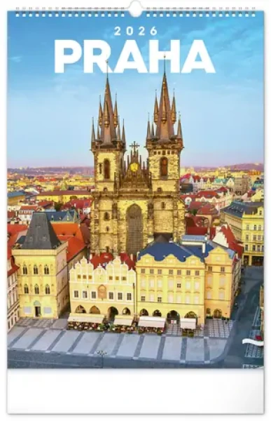NOTIQUE Nástenný kalendár Praha 2026, 33 x 46 cm (PGN-35725-L)