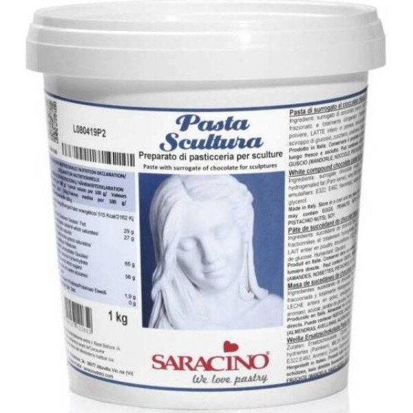 Modelovacia hmota biela z čokoládovej polevy 1 kg DEC003K1 - Saracino - Saracino