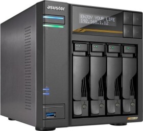 Asustor Súborový server LOCKERSTOR 4 Gen3 AS6804T 4-bay, AMD Ryzen V3C14 Cztery rdzenie 2.3GHz, 16G ECC DDR5, 4x M.2 PCIe (NVMe), 2x 10 GbE, 2x 5 GbE,