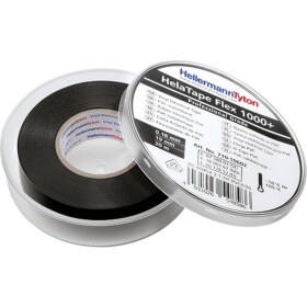 HellermannTyton HelaTape Flex 1000+ 710-10601 Electrical tape set HelaTape Flex 1000+ čierna (d x š) 20 m x 19 mm 10 ks; 710-10601