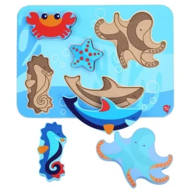 Lucy Leo Morské živočíchy drevené vkladacie puzzle