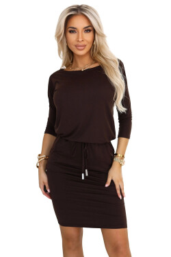 Dámske šaty 13-169 - NUMOCO čokoládová XS