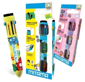 MITAMA Good Vibes zelená / Guľôčkové pero / 10 farieb / stláčacie (62565-3048)