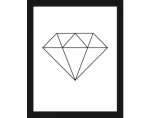 Obraz v drevenom ráme Diamant, 20x25 cm%