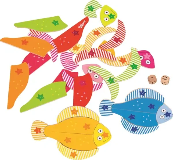 GOKI Puzzle hra s kockami Veselý platesa