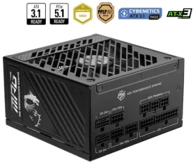 MSI MPG A1000GS PCIE5 / 1000W / 135mm ventilátor / PFC / modulárny / 80PLUS Gold (306-7ZPFY11-CE0)