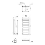 SAPHO - GIANLUCA vykurovacie teleso 400x1590, biela mat GL159