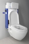AQUALINE - Závesné WC Nera s podomietkovou nádržkou a tlačidlom Geberit, biela WC-SADA-17