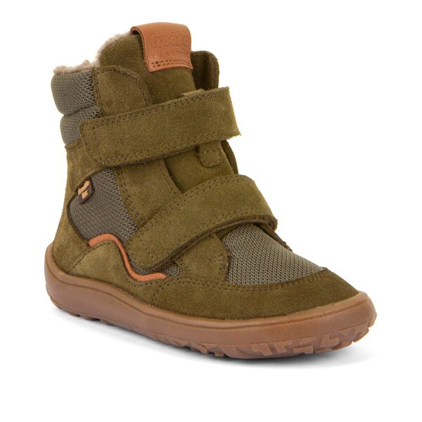 Chlapčenské zimné barefoot topánky TEX WINTER Olive Froddo G3160247-1 - 25