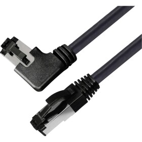 BKL Electronic 144029 RJ45 sieťové káble, prepojovacie káble CAT 8.1 S/FTP 1 m čierna bez halogénov 1 ks; 144029