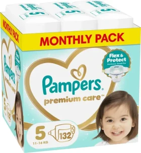 Pampers Premium Care 11-16 kg (132 ks) / Plienky / Veľkosť 5 (11-16 kg)