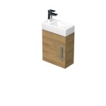 Kúpeľňová skrinka s umývadlom SAT Cube Way 1 40x47,5x20 cm dub Hickory mat CUBE320401DDH CUBE320401DDH