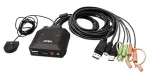 Aten CS52DP / KVM prepínač / 2:1 / DisplayPort / USB-C / USB / audio (CS52DP)