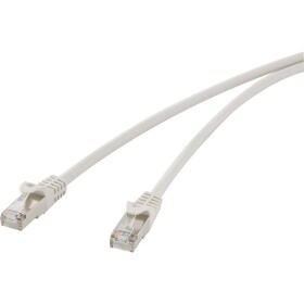 Renkforce RF-4724282 RJ45 sieťové káble, prepojovacie káble CAT 5e F/UTP 15.00 m sivá s ochranou 1 ks; RF-4724282