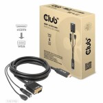 CLUB3D CAC-1712 kábel HDMI na VGA M/M čierna 2m / FHD / 3.5mm jack / Micro USB (CAC-1712)