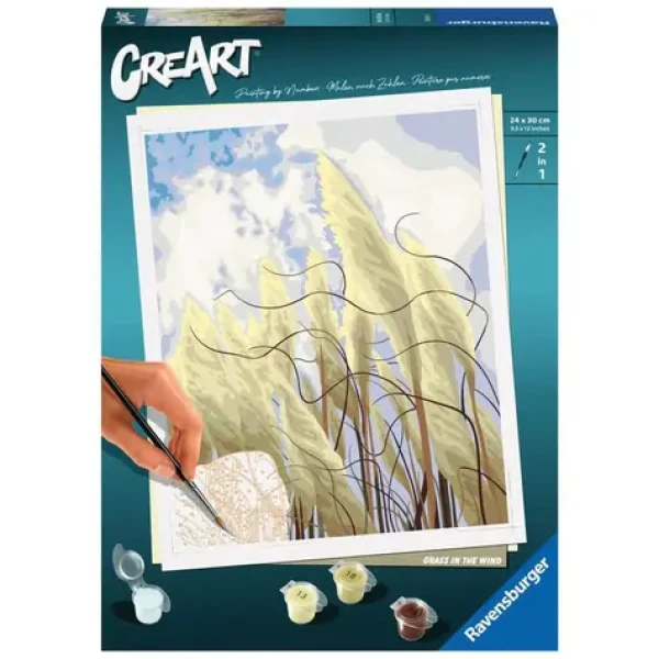 Ravensburger CreArt Tráva vo vetre - maľovanie podľa čísel