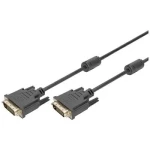 Digitus DVI-D(24+1) kábel St/St 2m čierna / Kábel DVI-D / Dual Link / 2560x1600px 60Hz / Feritová tlmivka (AK-320101-020-S)