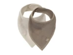 Jollein Podbradník bandana 2ks Sand, Milky Coffee / bavlnené froté / 37 x 24,5 cm (029-867-68224)
