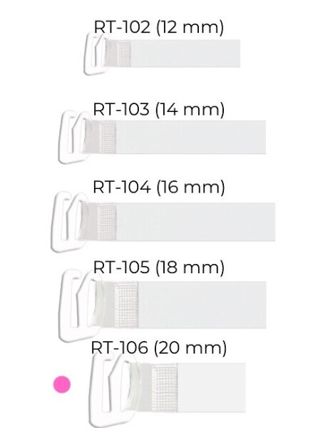 Silikonová ramínka s kovovým RT 106 model 20705985 - Julimex transparentní 20 mm