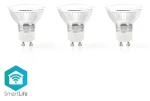 Nedis SmartLife LED Spot / Wi-Fi / GU10 / 330 lm / 5 W / Teplá biela / 2700 K / Android iOS / PAR16 (WIFILW31CRGU10)