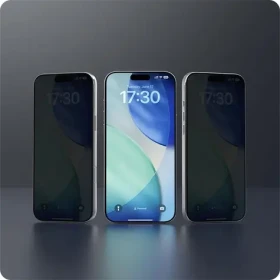 Devia Van Series Privacy Black Frame / Ochranné sklo / Apple iPhone Air / Privacy filter (6942297132542)
