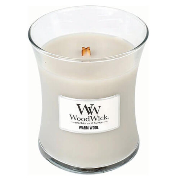 Woodwick Warm Wool 275g - váza stredná / doba horenia: až 65h (5038581058160)