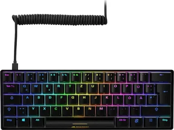 Sharkoon SKILLER SGK50 S4 čierna / herná klávesnica / mechanická / drôtová / RGB / Kailh Red spínač / DE (4044951033751)