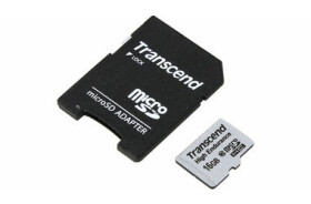 Transcend Micro SDHC 16GB (+ SD adaptér) / Class 10 / High Endurance / MLC priemyselná pamäťová karta / s adaptérom) (TS16GUSDHC10V)