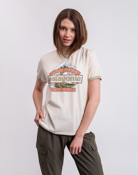 Patagonia W's Great Waves Ringer Tee Undyed Natural S