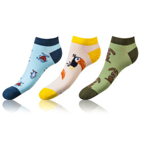 Nízké ponožky unisex páry IN-SHOE SOCKS 3x BELLINDA hnědá model 17624474