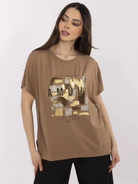 Blúzka CLM BZ 1701.81 svetlohnedá L/XL