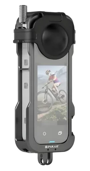 Puluz PU981B / Ochranné púzdro / pre Insta360 X4 / hliníková zliatina CNC / cold shoe adaptér (PU981B)