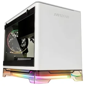 In Win A1 PLUS biela / Počítačová skriňa / Mini ITX / Tvrdené sklo / Zdroj 650W 80+ Gold / ARGB / Qi 10W nabíjanie (IW-A1PLUS-WHITE)