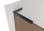 CERANO - Sprchová zástena Walk-in Onyx L-ľavá vzpera - 8 mm + polička / držiak na uteráky - čierna matná, bronzové sklo - 50x200 CER-689965