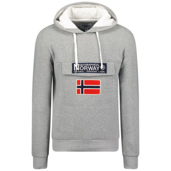 Pánska mikina WW6114H/GN Grey Pattern - Geographical Norway XL šedá vzor