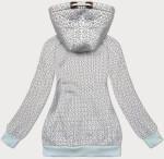 Biela mikina s kapucňou a malými srdiečkami (2316) odstíny bílé XL (42)