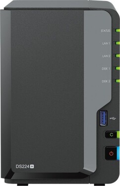 Synology DiskStation DS224+ / 2x HDD / Intel Celeron J4125 @ 2.7GHz / 2GB RAM / 2x USB 3.2 / 2x GLAN (DS224+)