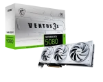 MSI GeForce RTX 5080 Ventus 3X WHITE 16GB OC / 2655MHz / 16GB GDDR7 / 256-bit / 1x HDMI + 3x DP / 850W (16) (RTX 5080 16G VENTUS 3X OC WHIT)