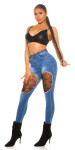 Sexy Skinny Jeans Extreme Used Look denimblue 40