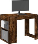 VidaXL Biurko z zásuvoką i półką, przydymiony dub, 102x62x77,5 cm