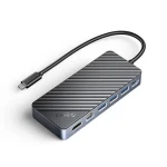 Orico OM28PR-G2 Dokovacia stanica USB-C čierna / 2x USB-C + 3x USB-A + 1x HDMI + 1x LAN