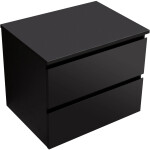 CERANO - Kúpeľňová skrinka Carole - čierna matná + doska pod umývadlo Navira Slim - 18 mm - 70x49, 8x46 CER-8050BD82822