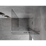 MEXEN/S - Mist-F sprchovací kút skladacie dvere pravá 80 x 80, transparent, chróm 8A6T-080-080-01-00-P