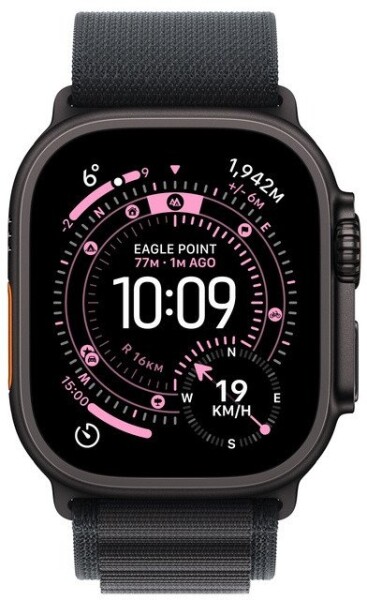 Apple Watch Ultra 3 49mm Black Titanium/Black Alpine Loop - Medium