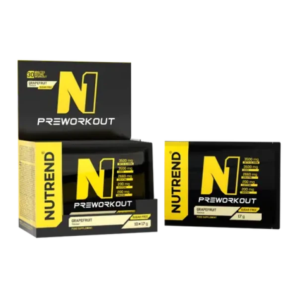 N1 Pre-Workout - Nutrend (grapefruit, 10 x 17 g) (29349-16-10x17g-grapefruit)