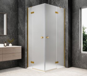 POLYSAN - GLOBE GOLD MATT obdĺžniková sprchová zástena 1100x800, rohový vstup, matné sklo GB5180MG